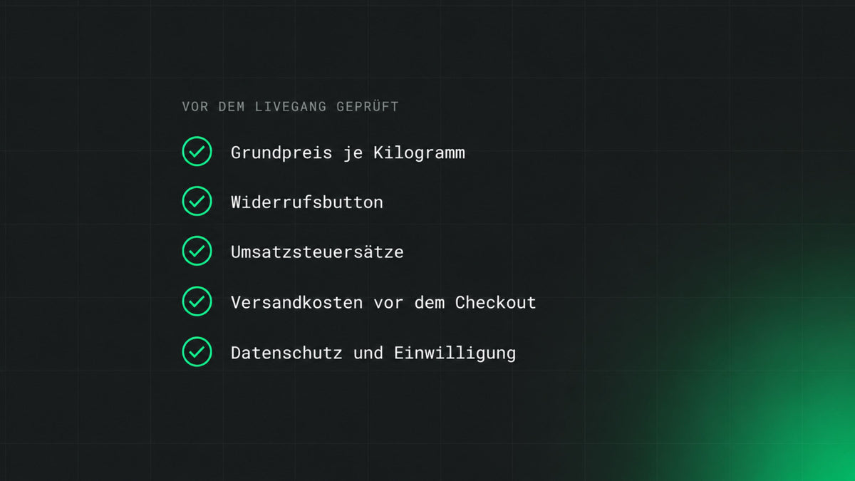 Bild zum Thema Shopify Recht und Checkout